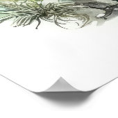 Vreedzame Forest Stream-Waterverf Poster (Hoek)