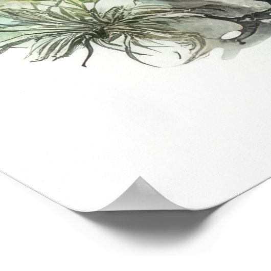 Vreedzame Forest Stream-Waterverf Poster (Hoek)