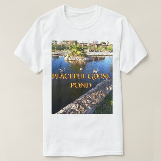 Vreedzame Ganzen Vijver T-Shirt (Design voorkant)