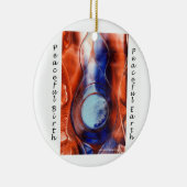 vreedzame geboortesierbloem keramisch ornament (Rechts)