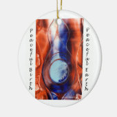 vreedzame geboortesierbloem keramisch ornament (Links)