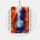 vreedzame geboortesierbloem keramisch ornament (Achterkant)