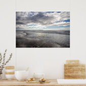 Vreedzame golven op het poster van de kustlijn (Keuken)