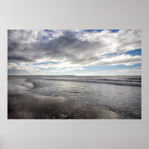 Vreedzame golven op het poster van de kustlijn