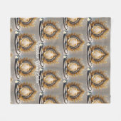 "Vreedzame gouden momenten" Fleece Deken (Voorkant (Horizontaal))