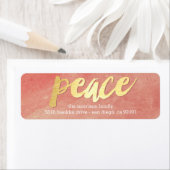 Vreedzame Groet Vakantie Retour Adreslabels Etiket (Insitu)