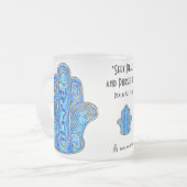 Vreedzame Hamsa Matglas Koffiemok (Voorkant links)