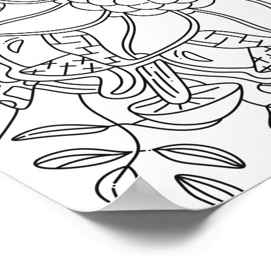 Vreedzame herfst: boskleuring poster (Hoek)