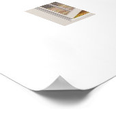 Vreedzame herfst scène bekeken door een open venst poster (Hoek)