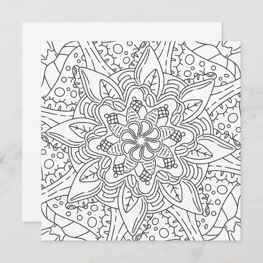 Vreedzame herfst: Woodland kleurstof Kaart (Voorkant / Achterkant)