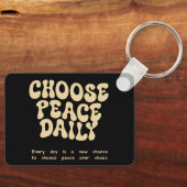 Vreedzame Herinnering Sleutelhanger – Dagelijkse P (Voorkant)