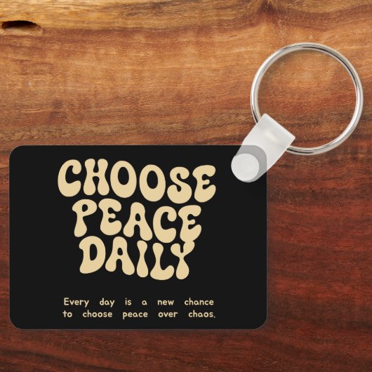 Vreedzame Herinnering Sleutelhanger – Dagelijkse P (Voorkant)