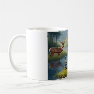 Vreedzame herten bij Mug-meer - Wilde natuur bos Koffiemok
