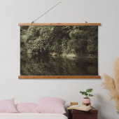 Vreedzame Hillside Reflectie Fotografie Hangend Wandkleed (Slaapkamer)