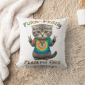 Vreedzame Hippie Boho Kitten Vibes Kussen (Deken)