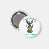 Vreedzame Hippie Boho Kitten Vibes Magneet (Voorkant / Achterkant)