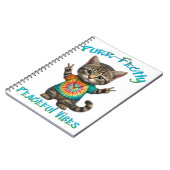 Vreedzame Hippie Boho Kitten Vibes Notitieboek (Linkerzijde)