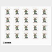 Vreedzame Hippie Boho Kitten Vibes Vierkante Sticker (Vel)