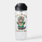 Vreedzame Hippie Boho Kitten Vibes Waterfles (Achterkant)