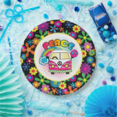 Vreedzame Hippy  Papieren Bordje (Feest)