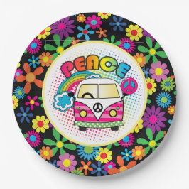 Vreedzame Hippy Papieren Bordje