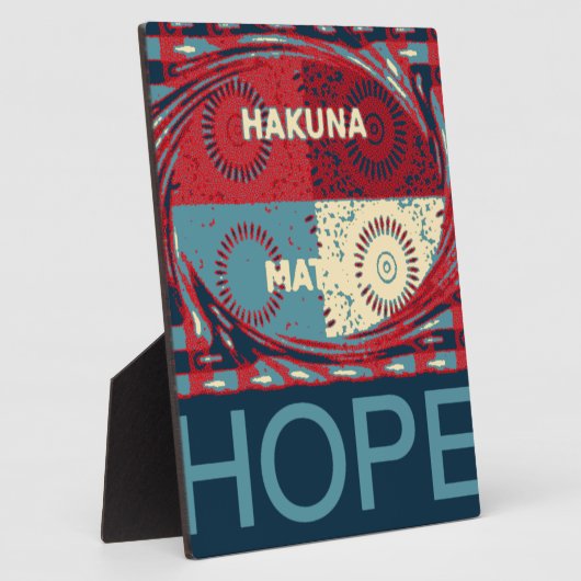 Vreedzame hoop: een kalmerend ontwerp Hakuna Matat Fotoplaat (Zijkant)