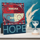 Vreedzame hoop: een kalmerend ontwerp Hakuna Matat Fotoplaat (Zijkant)