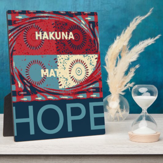 Vreedzame hoop: een kalmerend ontwerp Hakuna Matat Fotoplaat (Zijkant)