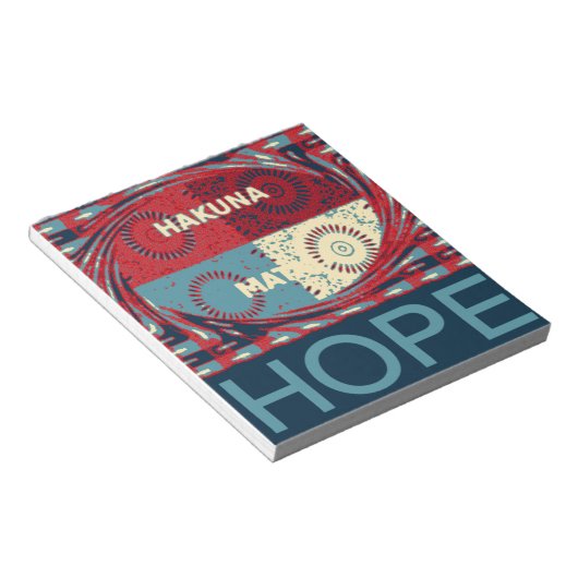 Vreedzame hoop: een kalmerend ontwerp Hakuna Matat Notitieblok (Schuin)