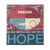 Vreedzame hoop: een kalmerend ontwerp Hakuna Matat Notitieblok (Voorkant)