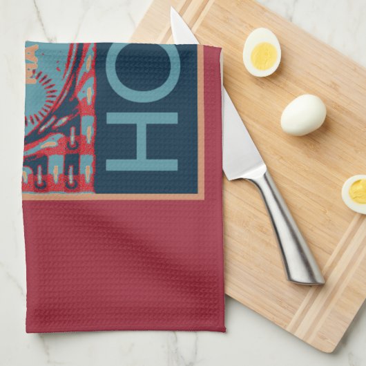 Vreedzame hoop: een kalmerend ontwerp Hakuna Matat Theedoek (Quarter Fold)