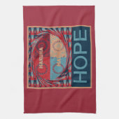 Vreedzame hoop: een kalmerend ontwerp Hakuna Matat Theedoek (Verticaal)