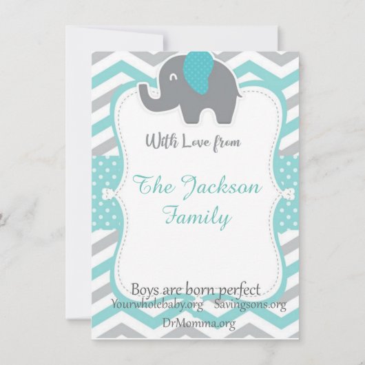 vreedzame interactieve douchekaart kaart (Achterkant)