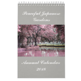 Vreedzame Japanse tuinen Jaarrooster 2018 Kalender