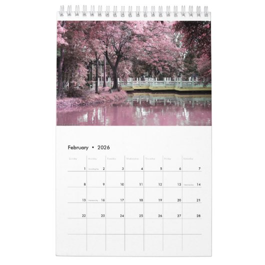 Vreedzame Japanse tuinen Jaarrooster 2018 Kalender (Feb 2026)