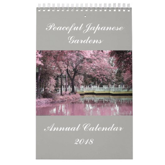 Vreedzame Japanse tuinen Jaarrooster 2018 Kalender (Hoes)