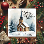 Vreedzame Kerkscène Religieuze Kerst Feestdagenkaart