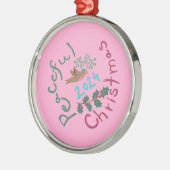 Vreedzame Kerst 2024 Mistletoe Bird Ornament (Links)