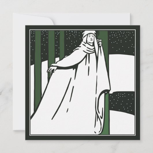 Vreedzame Kerst Pre Raphaelite Kerst Kaart Notitiekaartje (Voorkant)