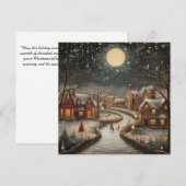 Vreedzame kerstgroet Blessings Feestdagenkaart (Voorkant / Achterkant)