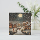 Vreedzame kerstgroet Blessings Feestdagenkaart (Staand voorkant)