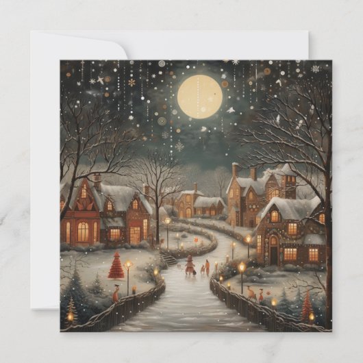 Vreedzame kerstgroet Blessings Feestdagenkaart (Voorkant)