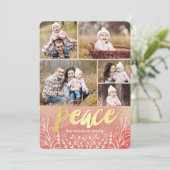 Vreedzame Kerstgroet Vakantiefotokaarten Feestdagenkaart (Staand voorkant)