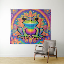 Vreedzame Kikker Vibe's voor je Ruimte Wandkleed