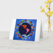 Vreedzame kinderen over de hele wereld Kaart (Gele Bloem)