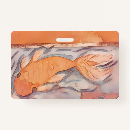 Vreedzame Koi Badge houder (Voorkant)