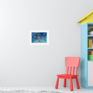 Vreedzame Koi Vis Waterverf Muur Kunst Poster