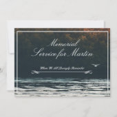 Vreedzame Lakeside Sunset Memorial Uitnodiging (Voorkant)