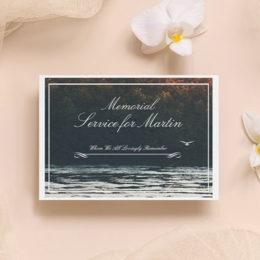 Vreedzame Lakeside Sunset Memorial Uitnodiging