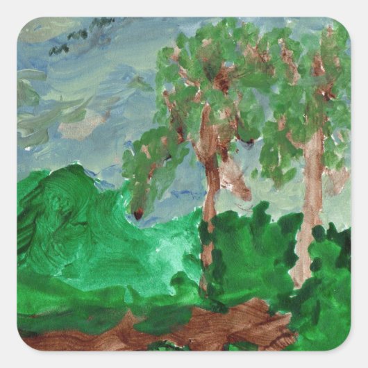 Vreedzame landschap stickers (Voorkant)